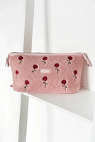 Shop Coconut Lane Coconut Lane Quilted Embroidered Roses Expandable Cosmetic Bag Cosmetic Case for women – premium loungewear and festival fashion at Spoiled Brat