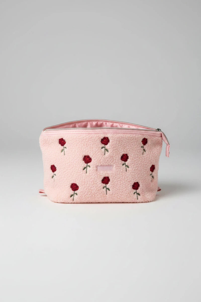 Shop Coconut Lane Coconut Lane Quilted Embroidered Roses Expandable Cosmetic Bag Cosmetic Case for women – premium loungewear and festival fashion at Spoiled Brat