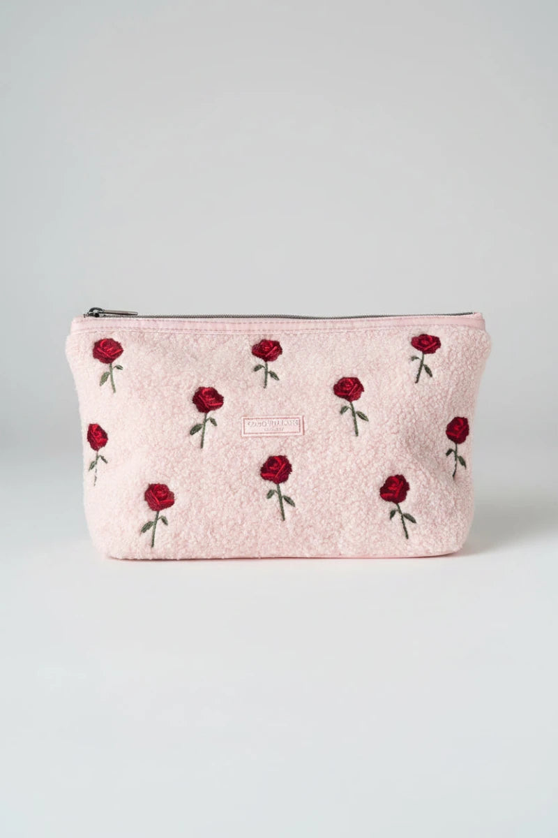 Shop Coconut Lane Coconut Lane Quilted Embroidered Roses Expandable Cosmetic Bag Cosmetic Case for women – premium loungewear and festival fashion at Spoiled Brat