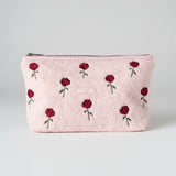 Shop Coconut Lane Coconut Lane Quilted Embroidered Roses Expandable Cosmetic Bag Cosmetic Case for women – premium loungewear and festival fashion at Spoiled Brat