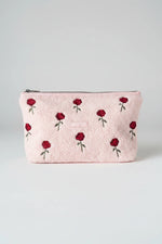 Shop Coconut Lane Coconut Lane Quilted Embroidered Roses Expandable Cosmetic Bag Cosmetic Case for women – premium loungewear and festival fashion at Spoiled Brat
