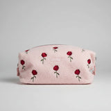 Shop Coconut Lane Coconut Lane Quilted Embroidered Roses Expandable Cosmetic Bag Cosmetic Case for women – premium loungewear and festival fashion at Spoiled Brat