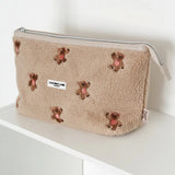 Shop Coconut Lane Coconut Lane Quilted Embroidered Theo Teddy Expandable Cosmetic Bag Cosmetic Case for women – premium loungewear and festival fashion at Spoiled Brat