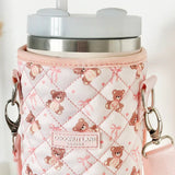 Shop Coconut Lane Coconut Lane Quilted Thea Teddy Tumbler Carry Case Water Bottle for women – premium loungewear and festival fashion at Spoiled Brat