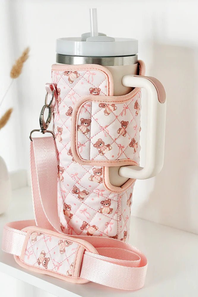 Shop Coconut Lane Coconut Lane Quilted Thea Teddy Tumbler Carry Case Water Bottle for women – premium loungewear and festival fashion at Spoiled Brat