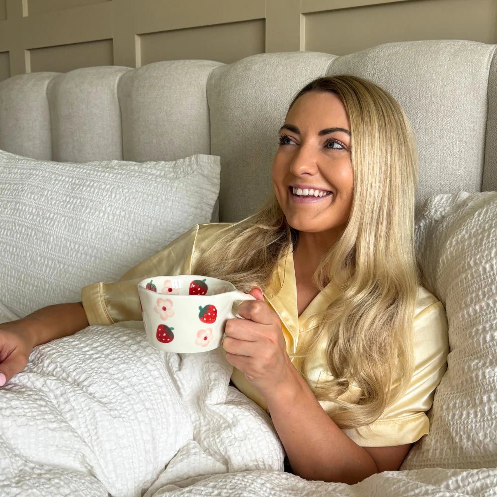 Shop Coconut Lane Coconut Lane Strawberries & Floral Mug Mug for women – premium loungewear and festival fashion at Spoiled Brat