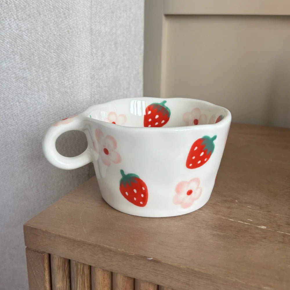 Shop Coconut Lane Coconut Lane Strawberries & Floral Mug Mug for women – premium loungewear and festival fashion at Spoiled Brat