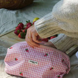Shop Coconut Lane Coconut Lane Strawberry Picnic Magic Lifestyle Pouch Cosmetic Case for women – premium loungewear and festival fashion at Spoiled Brat