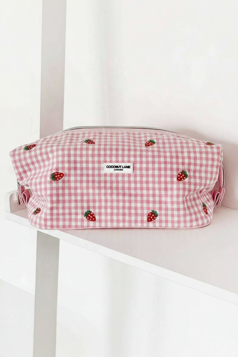 Shop Coconut Lane Coconut Lane Strawberry Picnic Magic Lifestyle Pouch Cosmetic Case for women – premium loungewear and festival fashion at Spoiled Brat