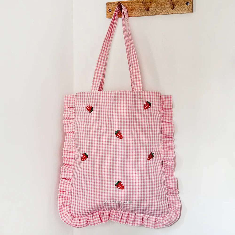 Coconut Lane Strawberry Picnic Tote Bag by Coconut Lane – Tote Bag – | Spoiled Brat UK