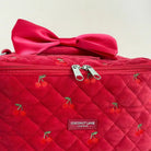 Coconut Lane Travel Vanity Case in Cherry Velvet - Spoiled Brat