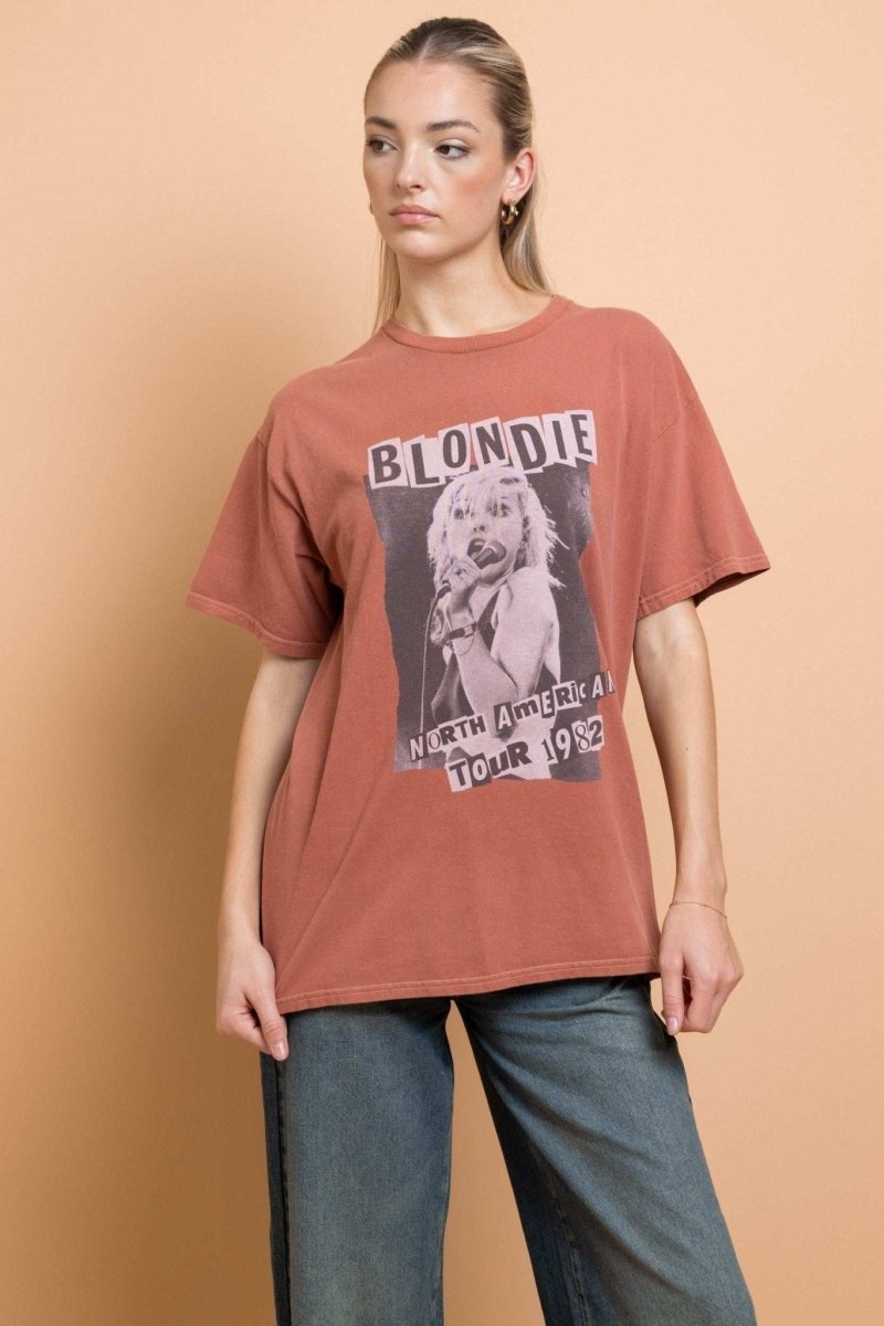 Shop Daisy Street Daisy Street Blondie Washed Tyler Tee T-Shirts for women – premium loungewear and festival fashion at Spoiled Brat