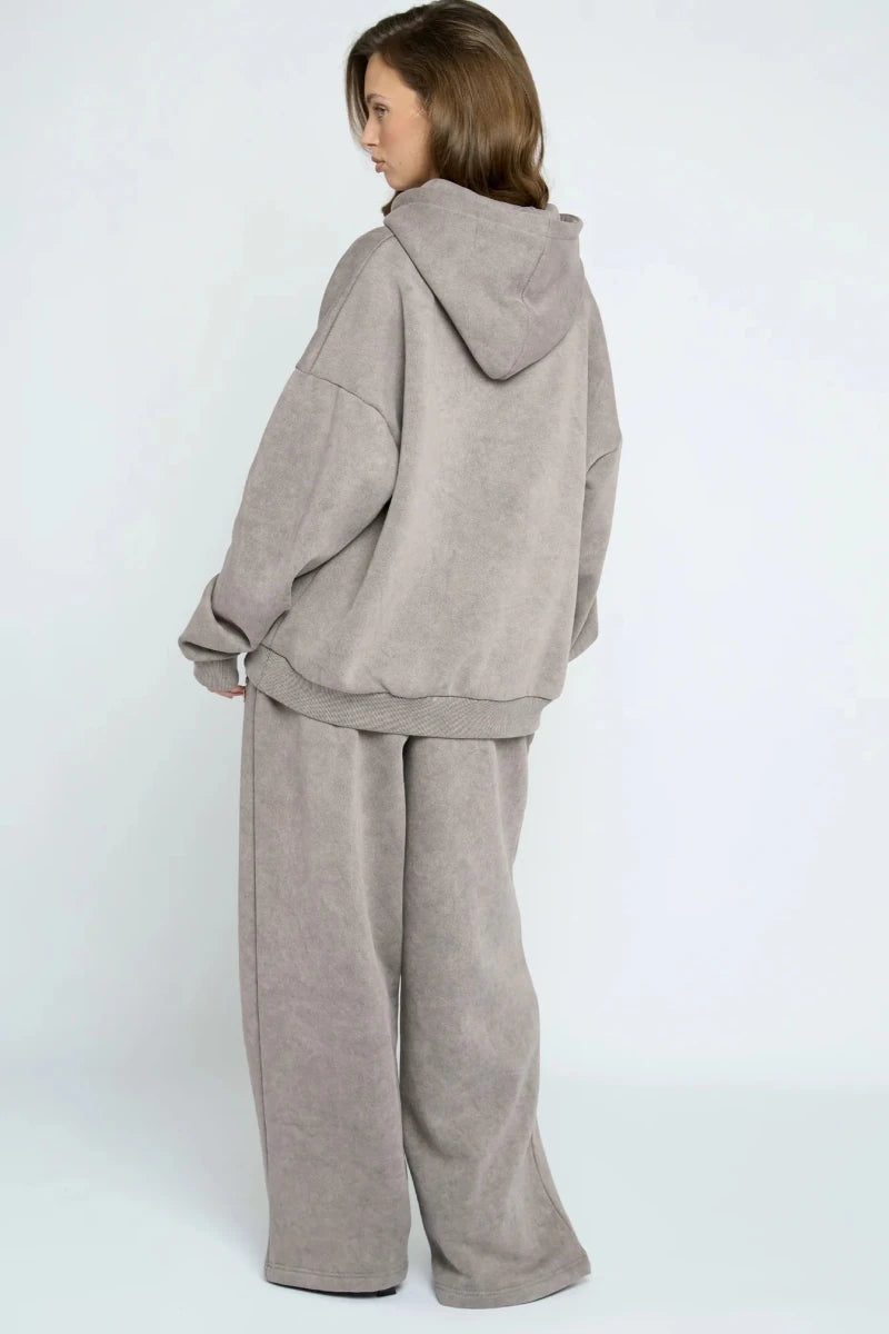 Shop Daisy Street Daisy Street Button Heart Grey Jogger Jogger Bottoms for women – premium loungewear and festival fashion at Spoiled Brat