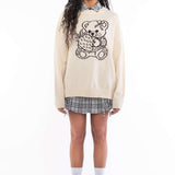 Shop Daisy Street Daisy Street Cute Teddy Bear Intarsia Knit Jumper Jumper for women – premium loungewear and festival fashion at Spoiled Brat