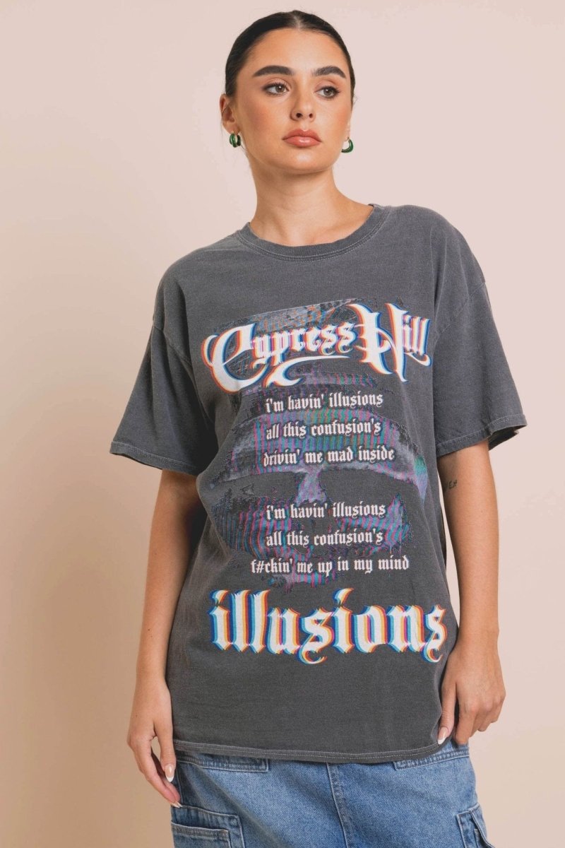 Shop Daisy Street Daisy Street Cypress Hill Washed Tyler Tee T-Shirts for women – premium loungewear and festival fashion at Spoiled Brat
