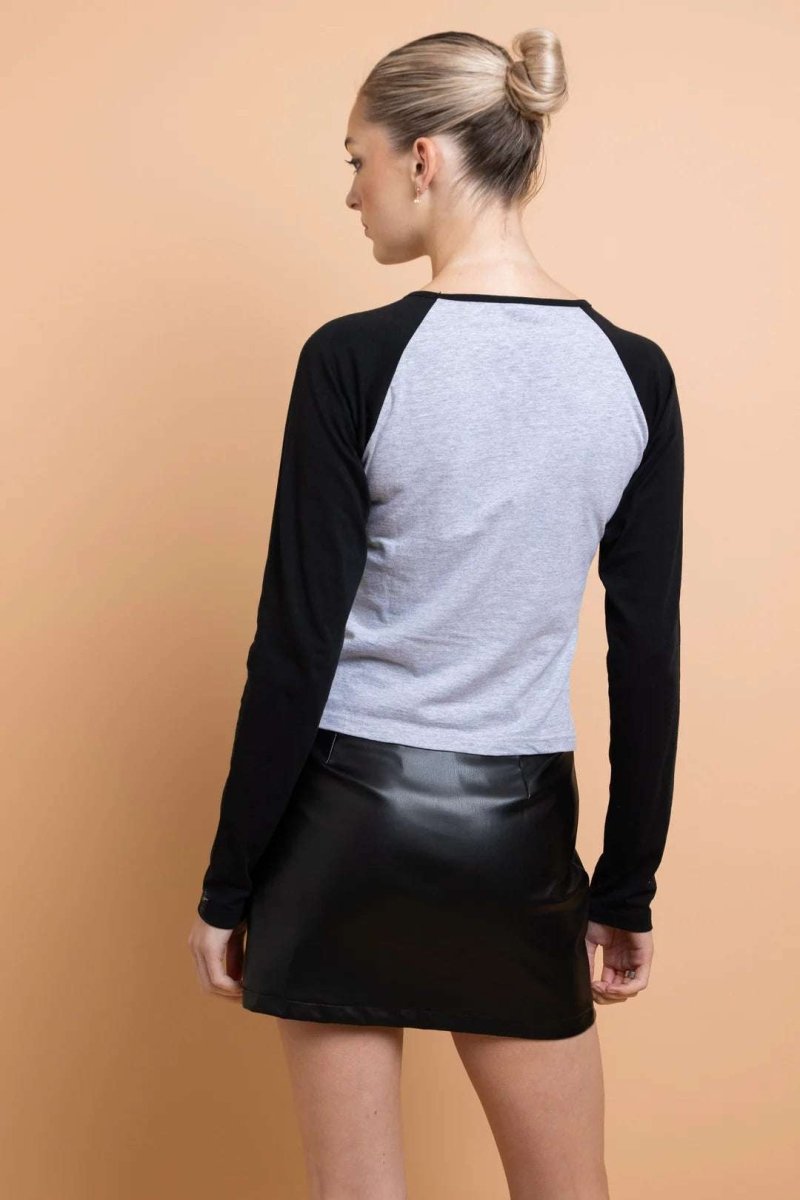 Shop Daisy Street Daisy Street Deer Contrast Raglan Sleeve Tee T-Shirts for women – premium loungewear and festival fashion at Spoiled Brat