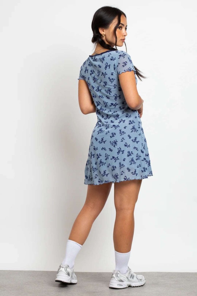 Shop Daisy Street Daisy Street Devore Mesh Mini Dress Mini Dress for women – premium loungewear and festival fashion at Spoiled Brat
