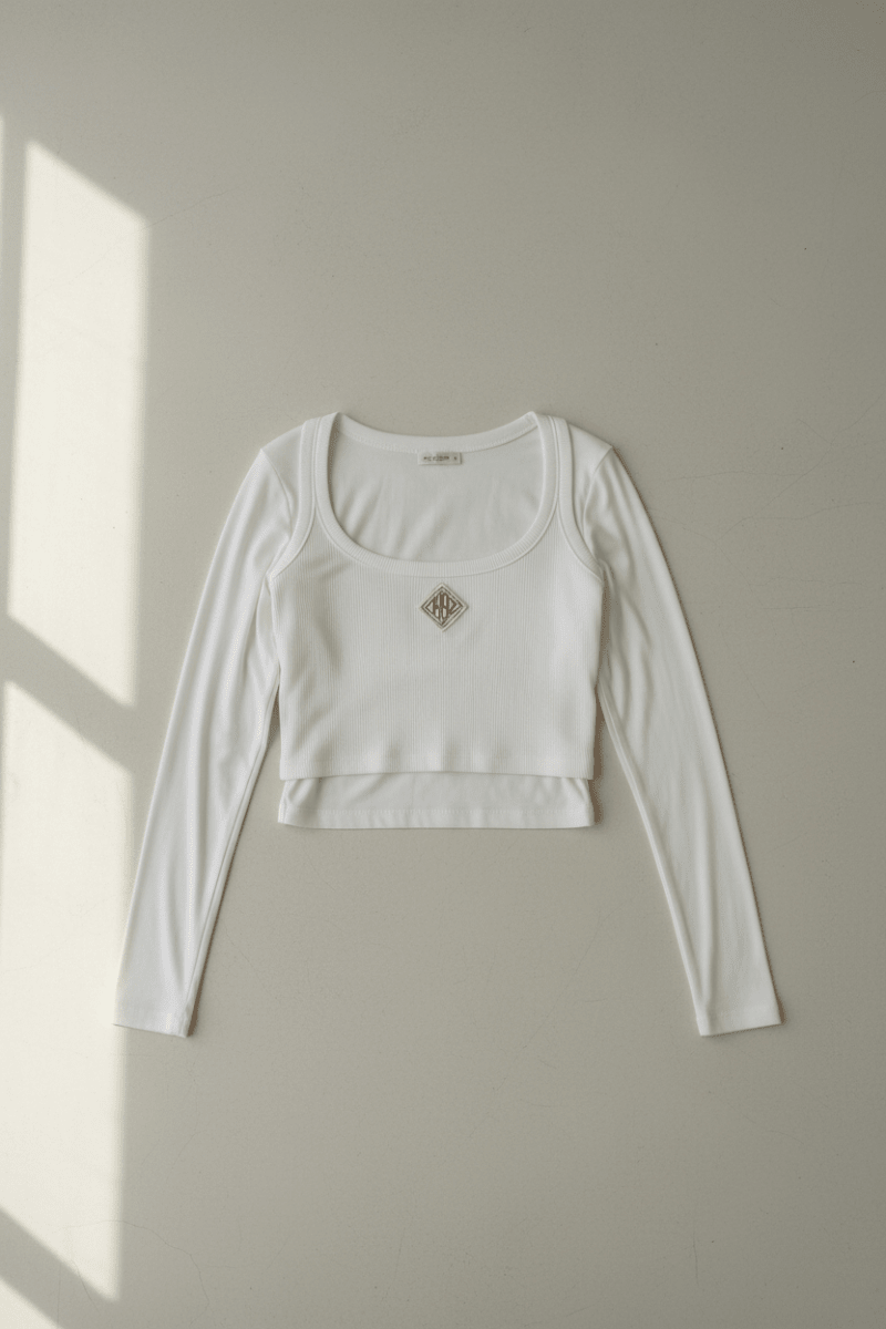 Shop Daisy Street Daisy Street Double Layered Top with Embroidery Long Sleeved Top for women – premium loungewear and festival fashion at Spoiled Brat