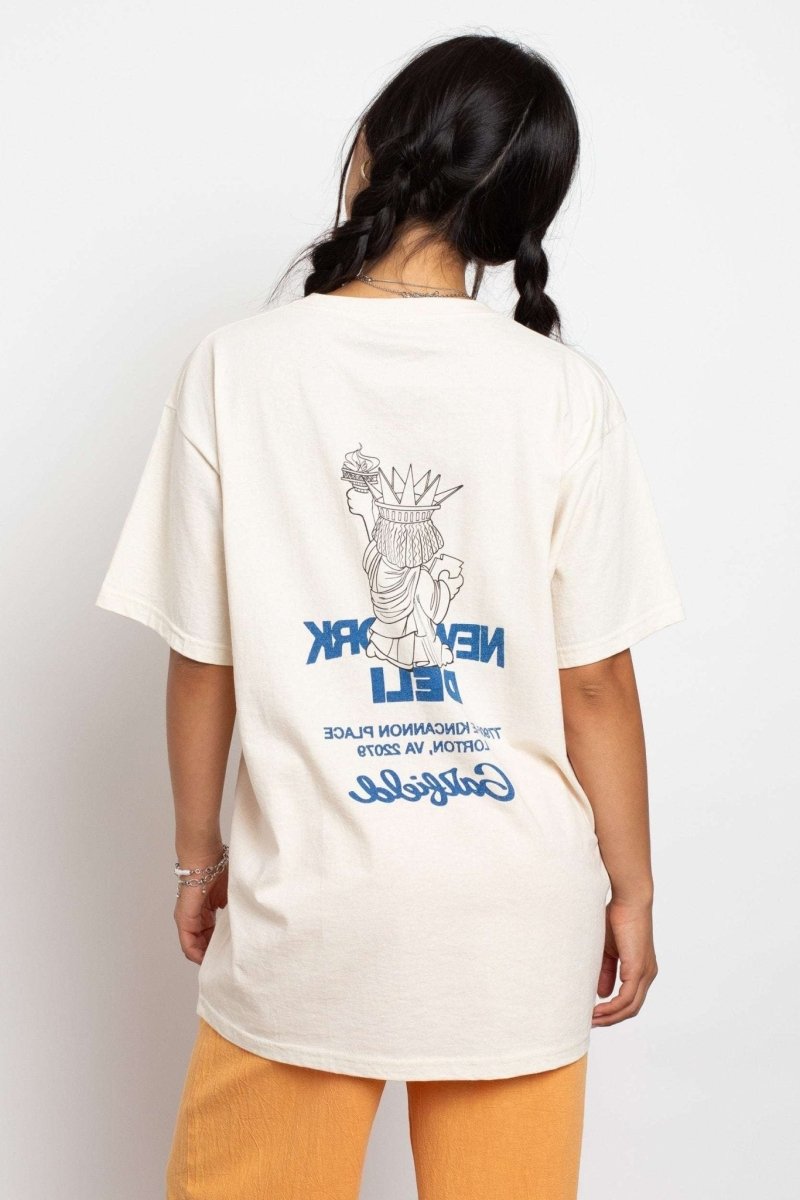 Shop Daisy Street Daisy Street Garfield New York Deli Oversized Tee T-Shirt for women – premium loungewear and festival fashion at Spoiled Brat