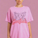 Shop Daisy Street Daisy Street Garfield Washed Tyler Tee T-Shirts for women – premium loungewear and festival fashion at Spoiled Brat