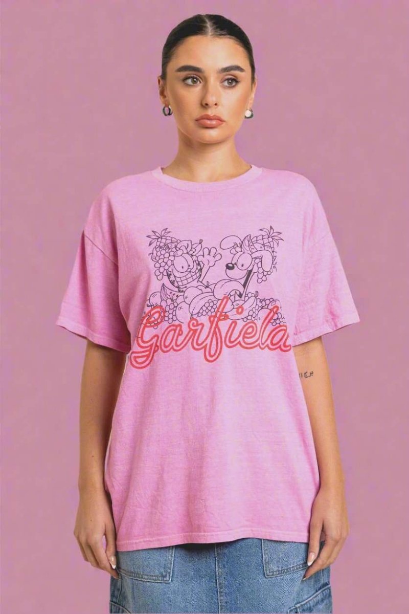 Shop Daisy Street Daisy Street Garfield Washed Tyler Tee T-Shirts for women – premium loungewear and festival fashion at Spoiled Brat