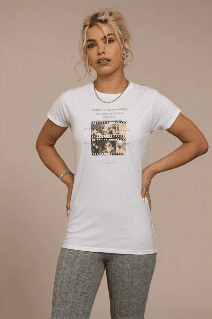 Daisy Street Main Character Energy Photo Negative Tee - Spoiled Brat