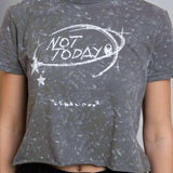Shop Daisy Street Daisy Street Not Today Snow Washed Baby Tee T-Shirts for women – premium loungewear and festival fashion at Spoiled Brat