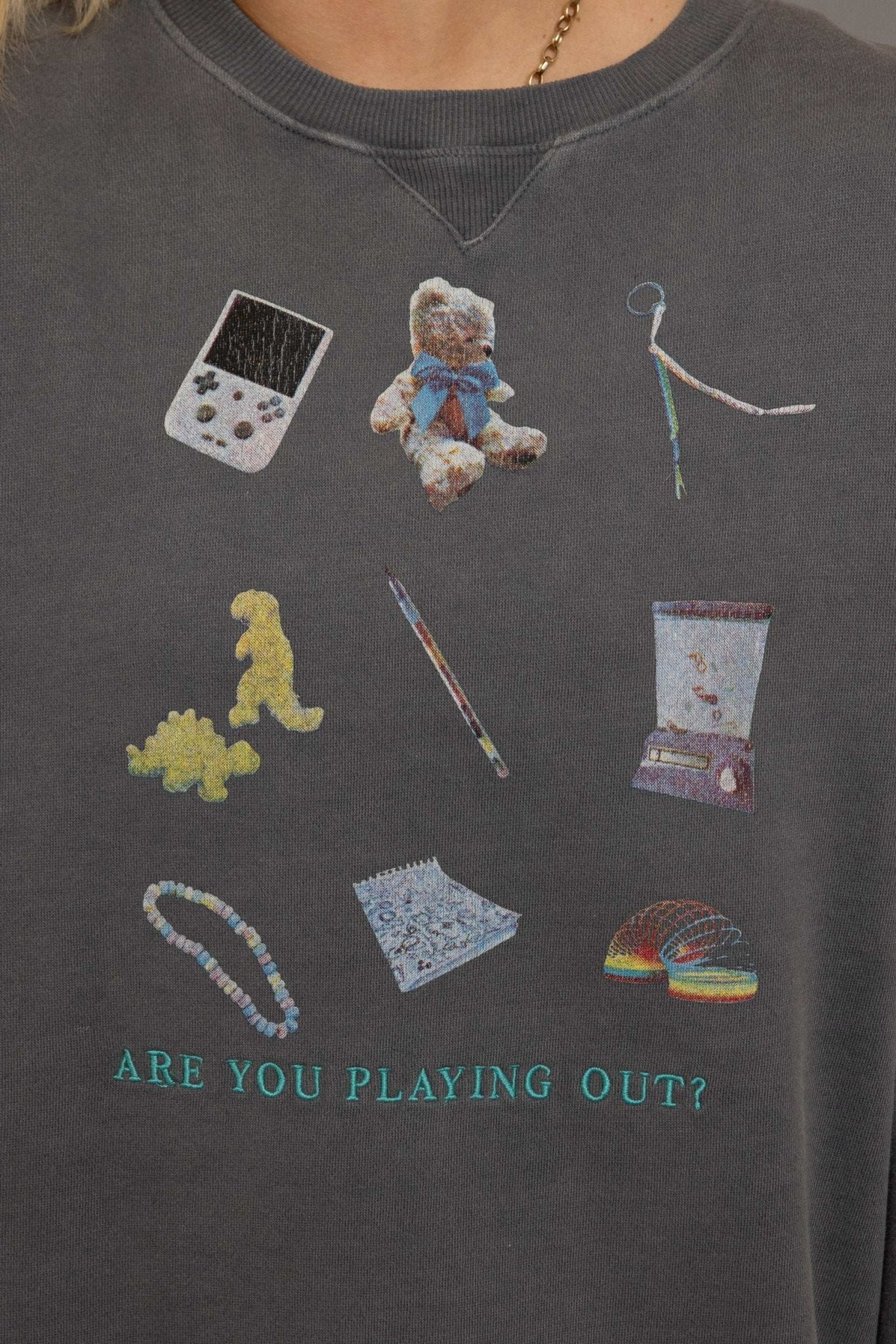 Shop Daisy Street Daisy Street Playing Out Oversized Sweatshirt Sweater for women – premium loungewear and festival fashion at Spoiled Brat