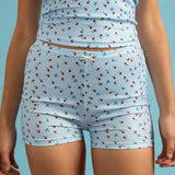 Shop Daisy Street Daisy Street Ribbed Jersey Shorts Pyjamas for women – premium loungewear and festival fashion at Spoiled Brat
