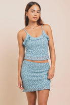 Daisy Street Ruffle Detail Bubble Lace Cami Top - Spoiled Brat