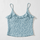 Shop Daisy Street Daisy Street Ruffle Detail Bubble Lace Cami Top Cami Top for women – premium loungewear and festival fashion at Spoiled Brat