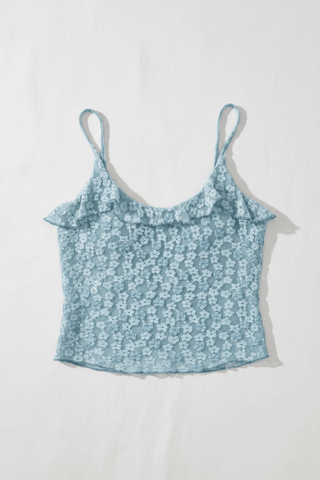 Shop Daisy Street Daisy Street Ruffle Detail Bubble Lace Cami Top Cami Top for women – premium loungewear and festival fashion at Spoiled Brat