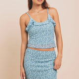 Shop Daisy Street Daisy Street Ruffle Detail Bubble Lace Cami Top Cami Top for women – premium loungewear and festival fashion at Spoiled Brat