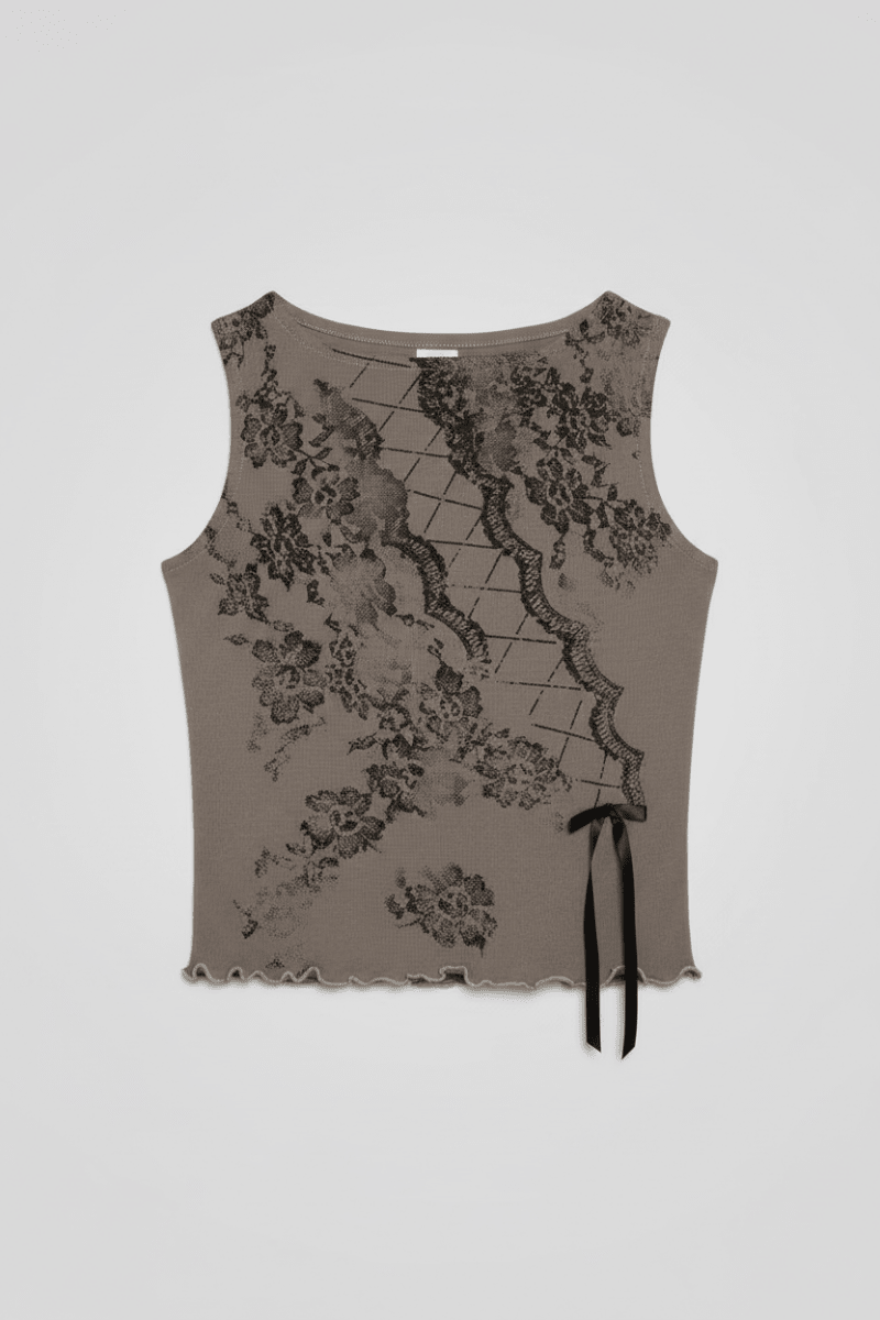 Shop Daisy Street Daisy Street Slash Neck Top with Bow Detail Vest Top for women – premium loungewear and festival fashion at Spoiled Brat
