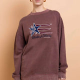 Shop Daisy Street Daisy Street States and Stars Vintage Sweater Sweater for women – premium loungewear and festival fashion at Spoiled Brat