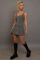 Shop Daisy Street Daisy Street Stipe Bow Keyhole Detail Top Vest Top for women – premium loungewear and festival fashion at Spoiled Brat