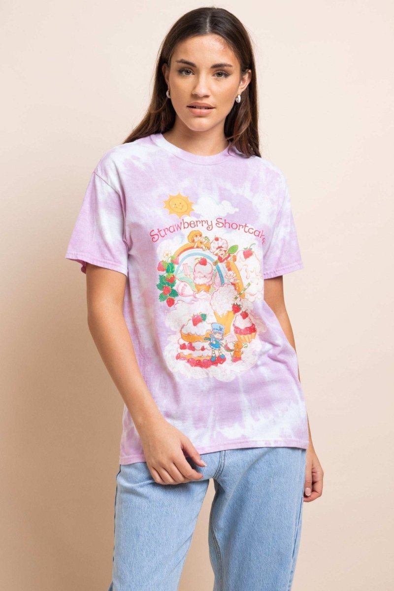 Shop Daisy Street Daisy Street Strawberry Shortcake Tie Dye Tyler Tee T-Shirt for women – premium loungewear and festival fashion at Spoiled Brat