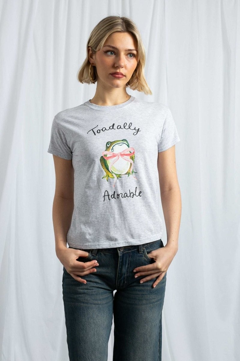 Shop Daisy Street Daisy Street Toadally Adorable Baby Tee T-Shirt for women – premium loungewear and festival fashion at Spoiled Brat