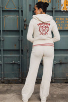 Shop Daisy Street Daisy Street x Paul Frank Fold Over Flared Knit Trousers Sweatpants for women – premium loungewear and festival fashion at Spoiled Brat