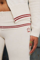 Shop Daisy Street Daisy Street x Paul Frank Fold Over Flared Knit Trousers Sweatpants for women – premium loungewear and festival fashion at Spoiled Brat
