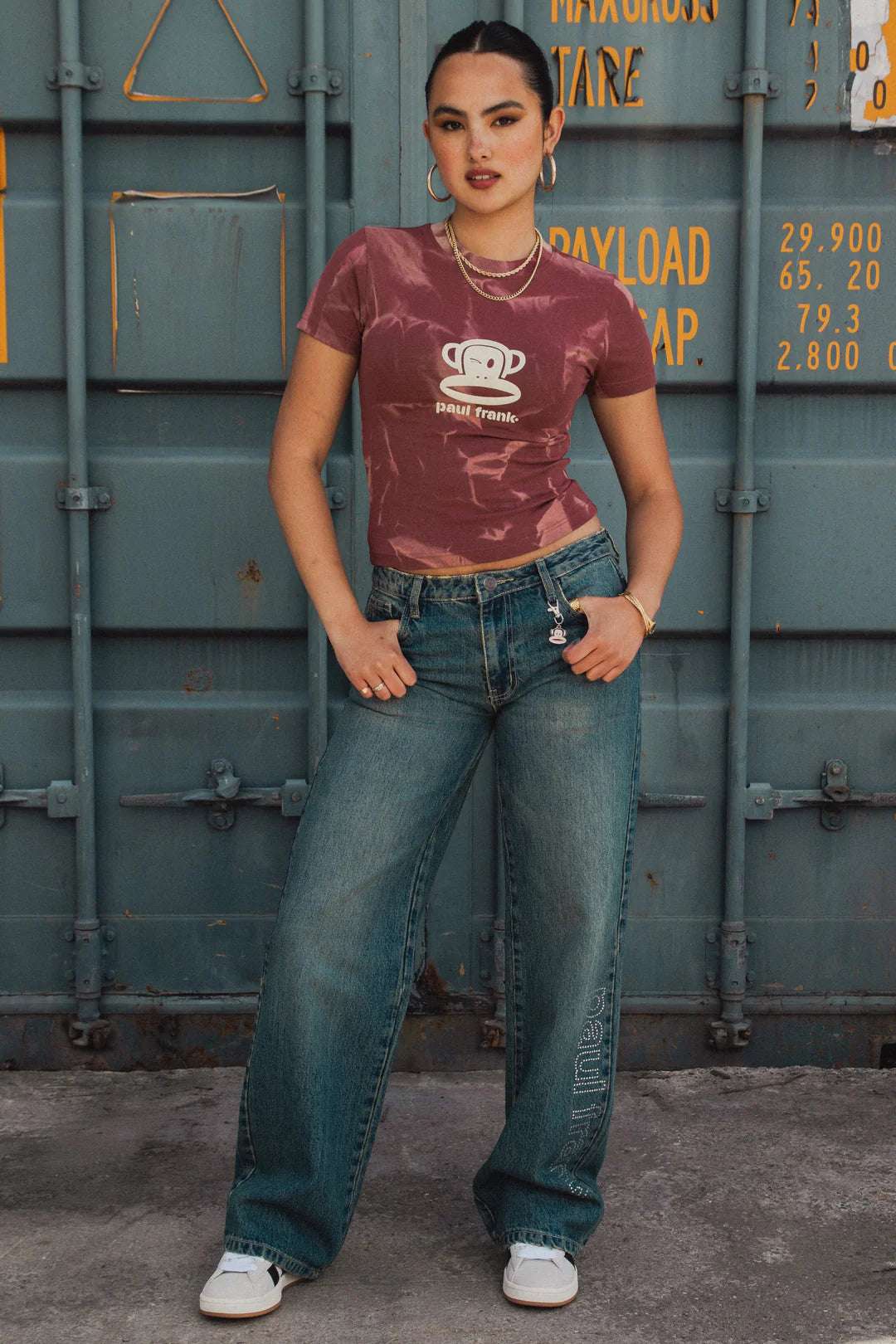 Shop Daisy Street Paul Frank x Daisy Street Spray Effect Shrunken Tee T-Shirt for women – premium loungewear and festival fashion at Spoiled Brat