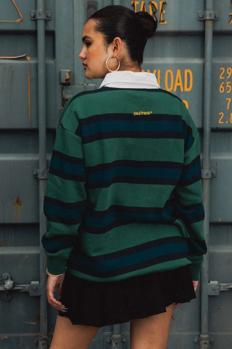 Shop Daisy Street Paul Frank x Daisy Street Varsity Rugby Top Sweater for women – premium loungewear and festival fashion at Spoiled Brat