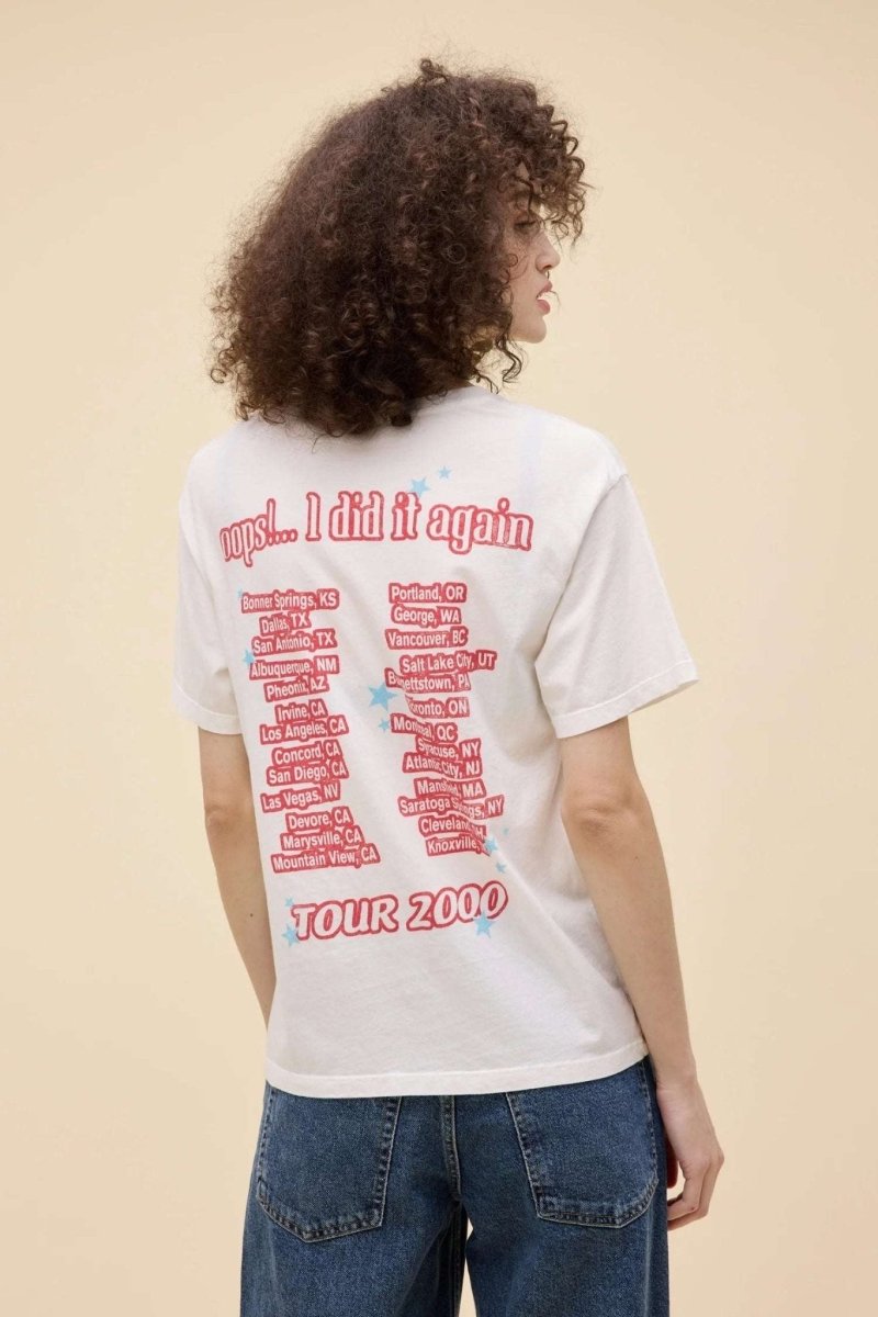 Shop Daydreamer LA Daydreamer LA Britney Spears Oops I Did It Again Boyfriend Tee T-Shirt for women – premium loungewear and festival fashion at Spoiled Brat