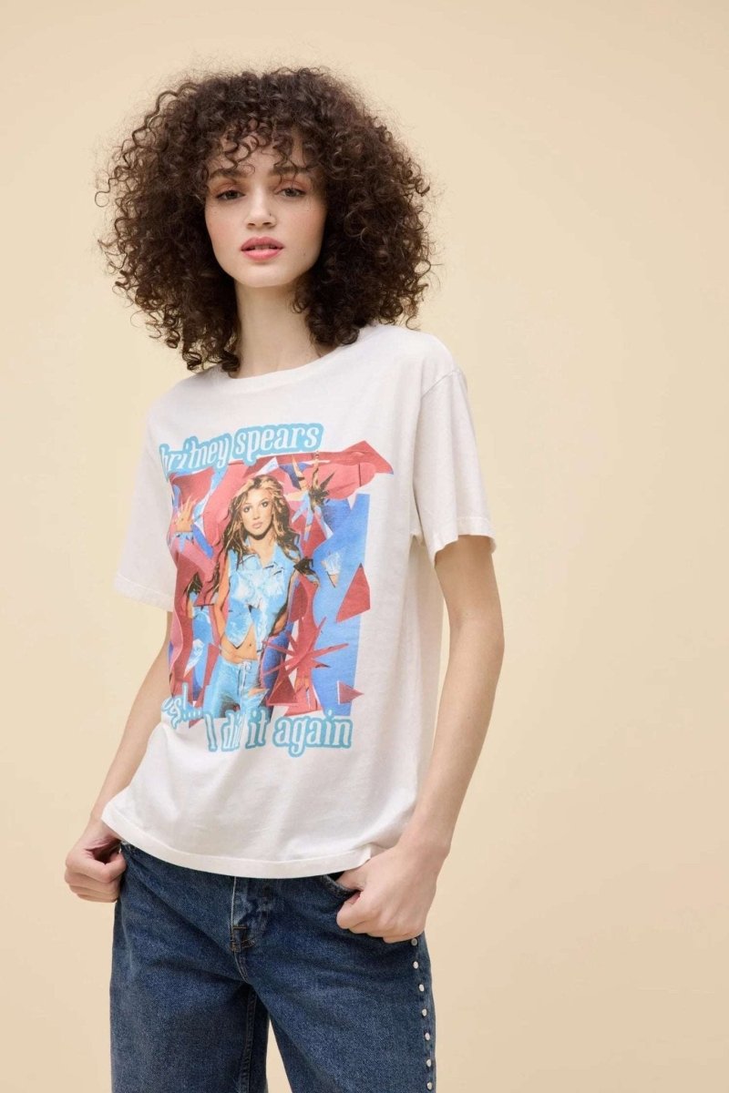 Shop Daydreamer LA Daydreamer LA Britney Spears Oops I Did It Again Boyfriend Tee T-Shirt for women – premium loungewear and festival fashion at Spoiled Brat