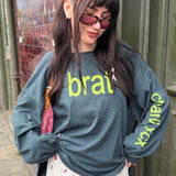 Shop Daydreamer LA Daydreamer LA CHARLI XCX Brat Long Sleeve Tee T-Shirt for women – premium loungewear and festival fashion at Spoiled Brat
