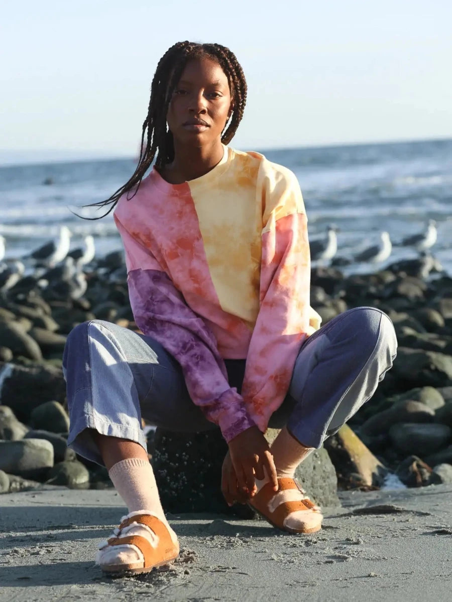 Shop Electric and Rose Electric and Rose Bhodi Patchwork Sweater Long Sleeved Top for women – premium loungewear and festival fashion at Spoiled Brat