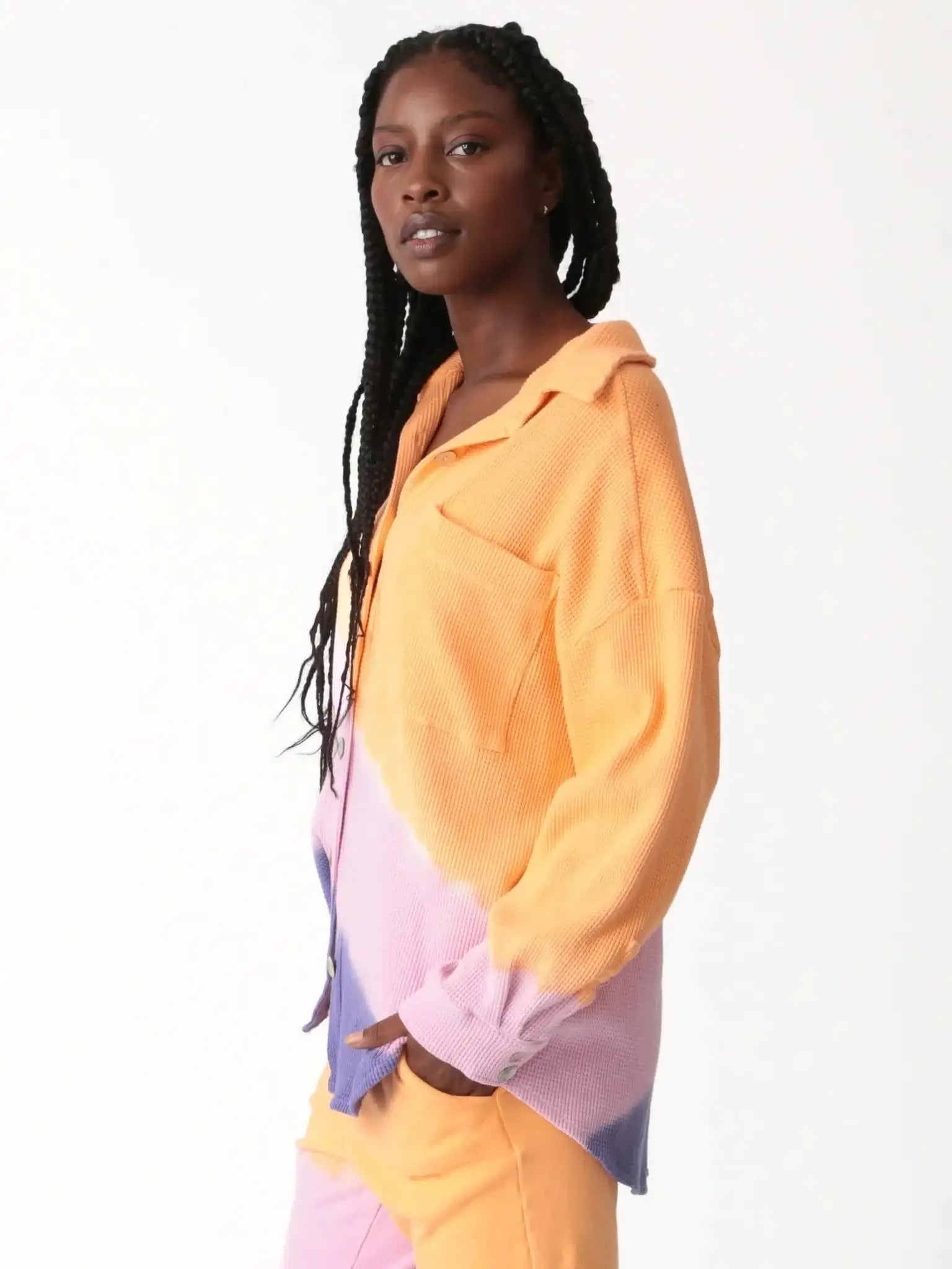 Electric and Rose Boyfriend Thermal Shirt - Spoiled Brat