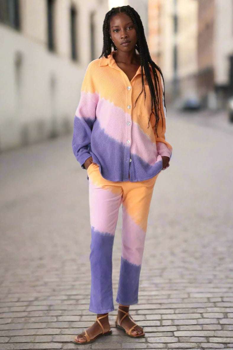 Electric and Rose Boyfriend Thermal Shirt - Spoiled Brat