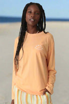 Shop Electric and Rose Electric and Rose Camden Boyfriend Tee - Beach Club Graphic Long Sleeved Top for women – premium loungewear and festival fashion at Spoiled Brat