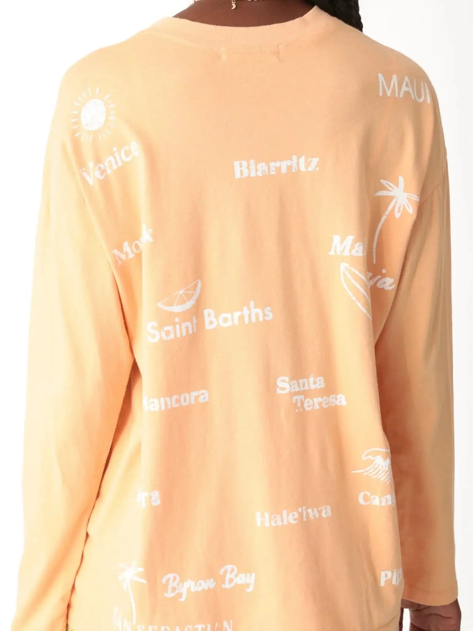 Shop Electric and Rose Electric and Rose Camden Boyfriend Tee - Beach Club Graphic Long Sleeved Top for women – premium loungewear and festival fashion at Spoiled Brat
